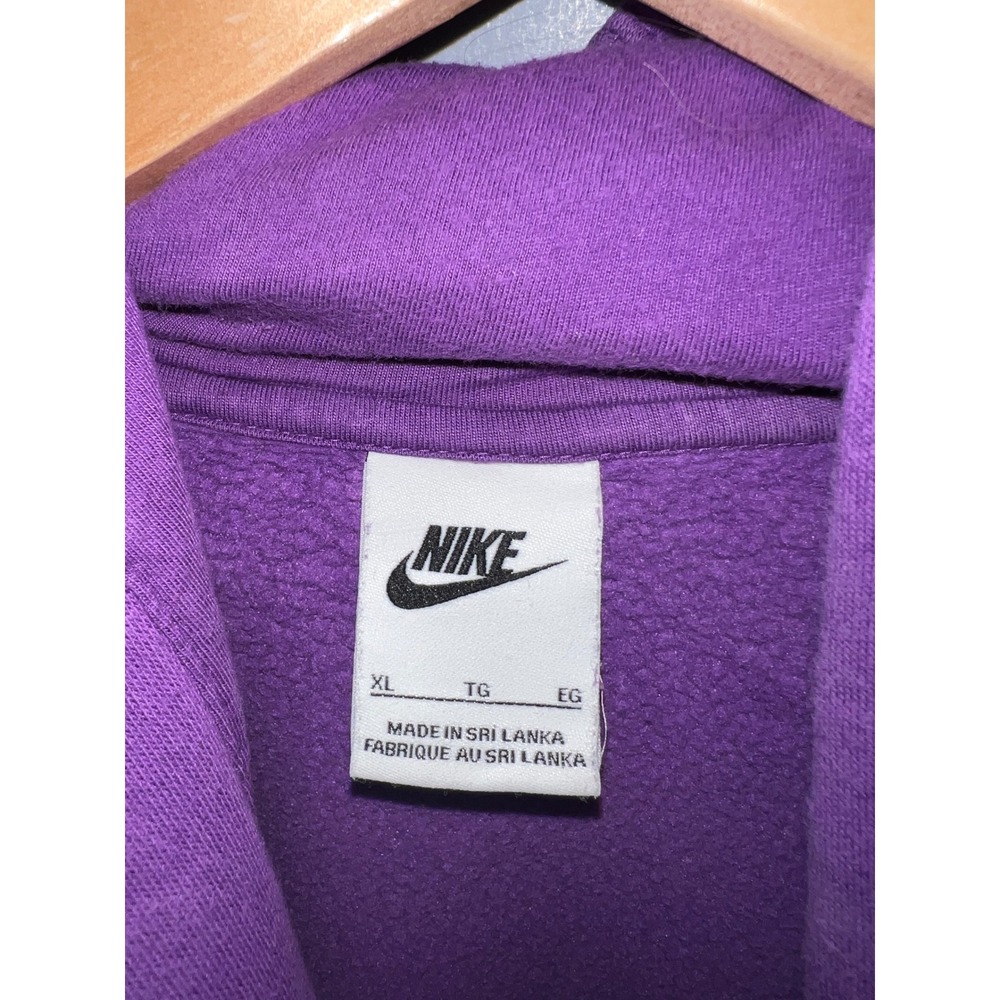Nike Sportswear Club Fleece Hoodie Purple Embroidered Futura Logo Mens XL - Picture 4 of 4